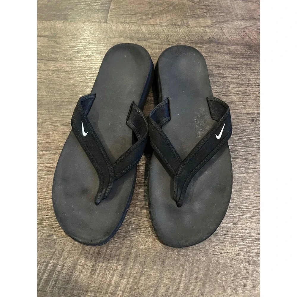 Nike Womens Flip Flop Sandals Comfort Thong Black Size 9